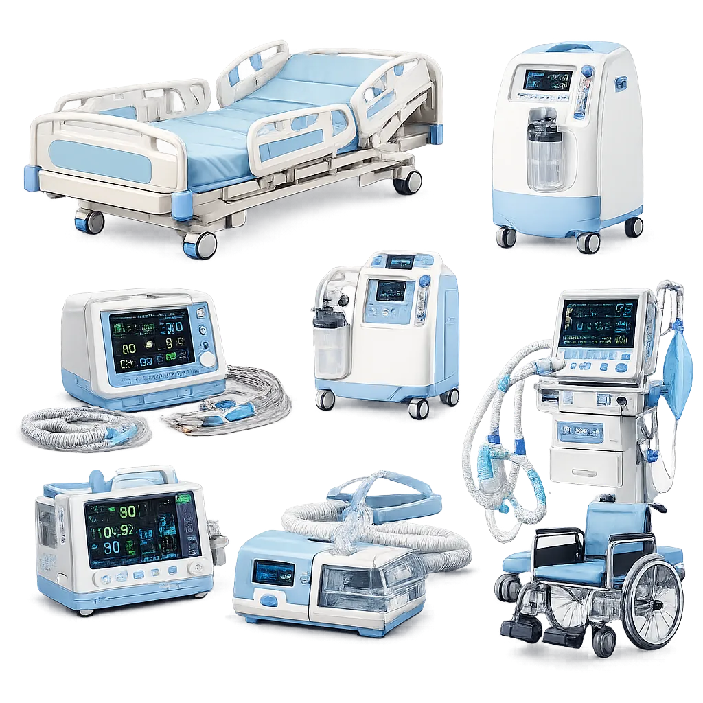 Medical Equipment on Rent — Hospital Bed, Oxygen Concentrator, Wheelchair, BiPAP, Ventilator, Patient Monitor